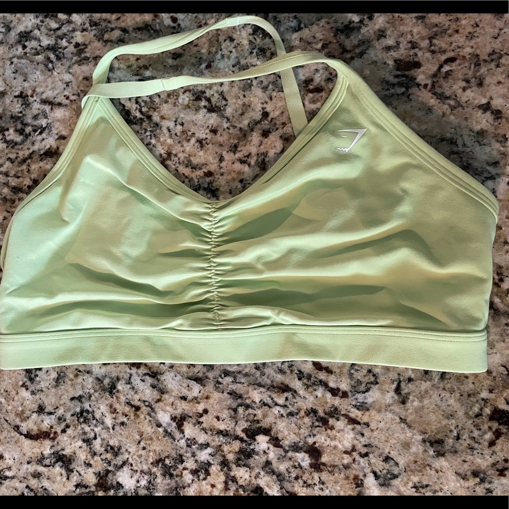Gymshark, ruched sports bra, size large